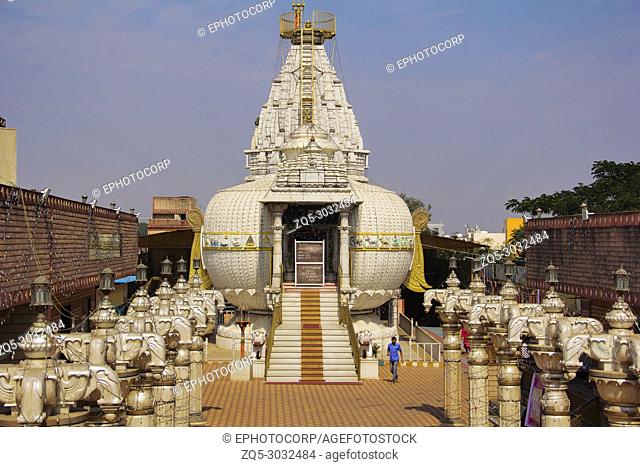 Close view of Shree Shankheshwar Parshnath Tirth - Jain Kalash Temple, Temple in shape of kalash, Somatane Toll Plaza at Pune