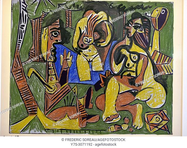Le déjeuner sur l'herbe, after Manet II, 1962, by Pablo Picasso (1881-1973), Picasso museum, Paris, France
