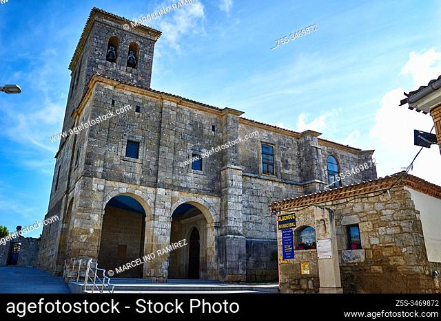 Parochial church of San Román. French Way, Way of St. James. Hornillos del Camino, Burgos, Castile and Leon, Spain, Europe