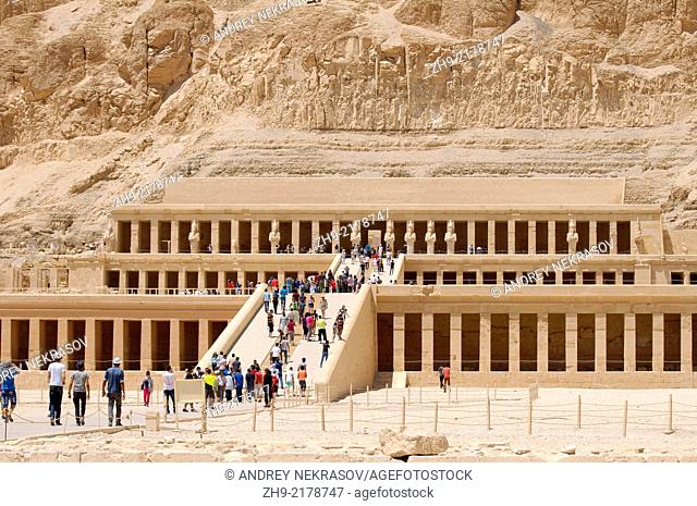 Hatshepsut's temple, the focal point of the complex, Luxor (Thebes), Egypt, Africa