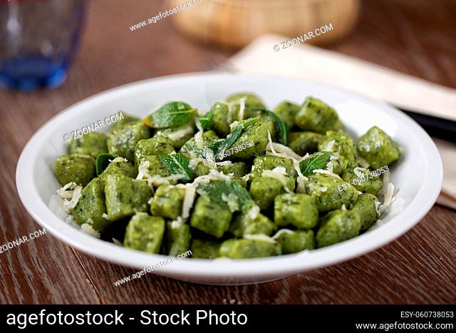 Green Potato Gnocchi with Sage Butter and Parmesan