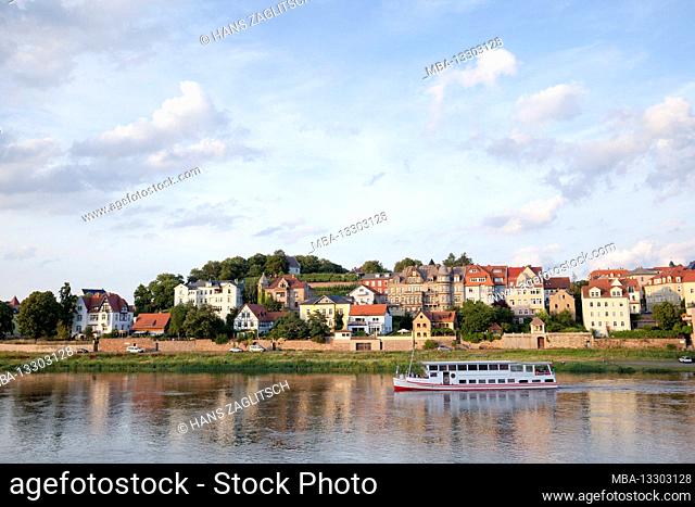 View of the north bank and the Elbe, Meissen