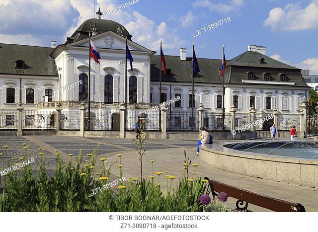 Slovakia, Bratislava, Grassalkovich Palace, Presidential Palace,