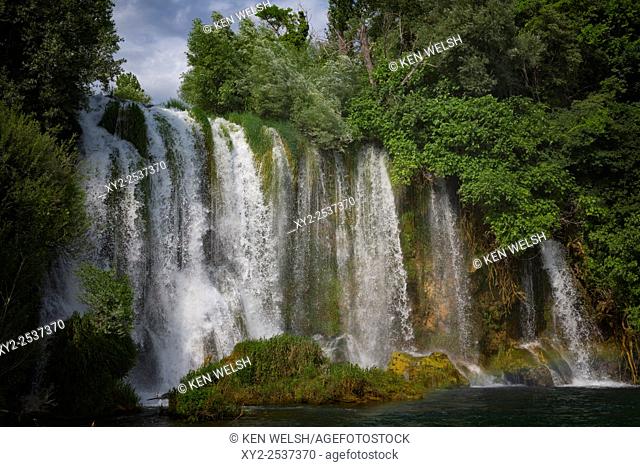 Krka National Park, Nacionalni park Krka, Dalmatia, Croatia. Roski Slap. Waterfalls