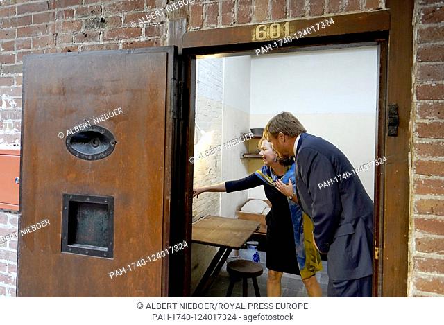 King Willem-Alexander of The Netherlands at the Penitentiaire Inrichting Haaglanden in The Hague, on September 06, 2019, to open the Nationaal Monument...