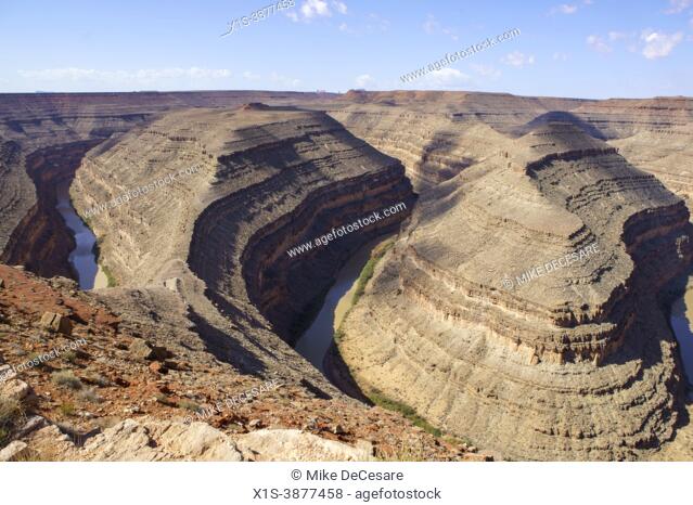 The San Juan River meander in southern Utah is one of the most striking examples in North America as the river carved a sinuous path through the canyon