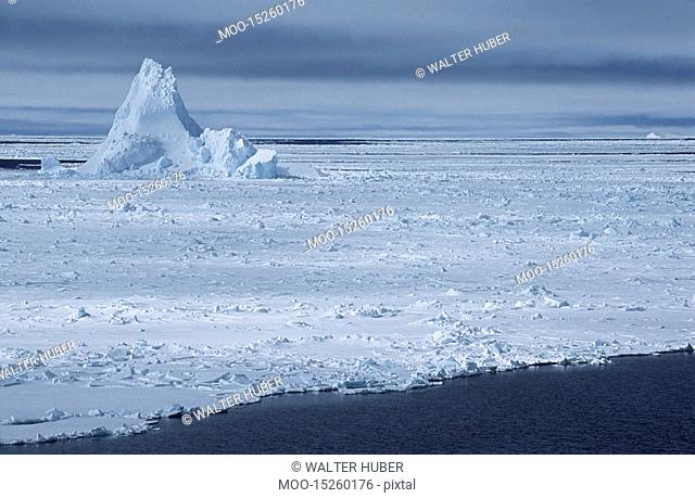 Antarctica Weddell Sea iceberg in ice field