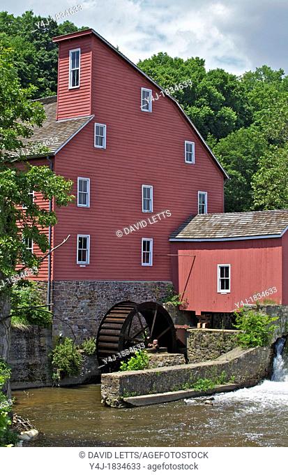 Faded Red Water Mill