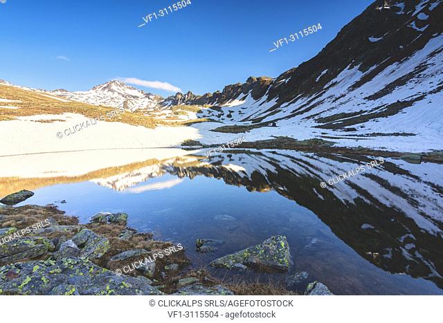 Alpine lake in Vallecamonica, Brescia province, Lombardy district, Italy