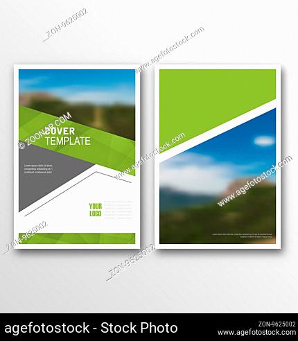 Abstract Cover Template, Design of Magazine or Newspaper, Cover Design Annual Report -