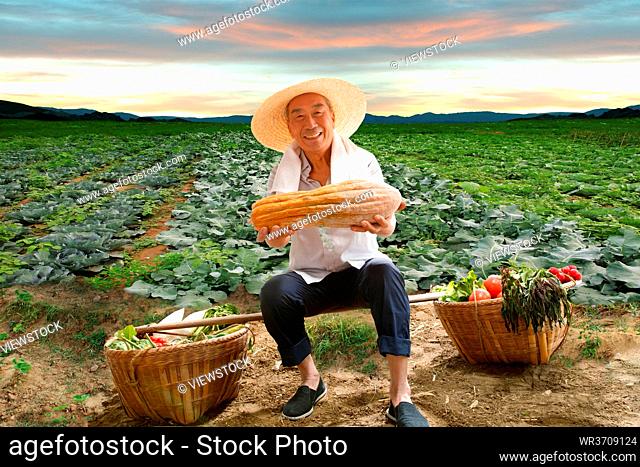 Sitting on a farm farmers