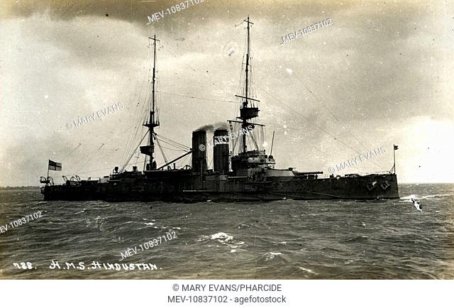 HMS Hindustan, King Edward VII class British pre-Dreadnought battleship