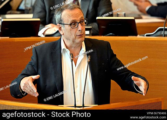 MR's Olivier Maroy pictured during a plenary session of Walloon parliament in Namur, Wednesday 29 June 2022. BELGA PHOTO ERIC LALMAND