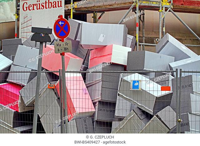 styrofoam panels on a construction site, Germany