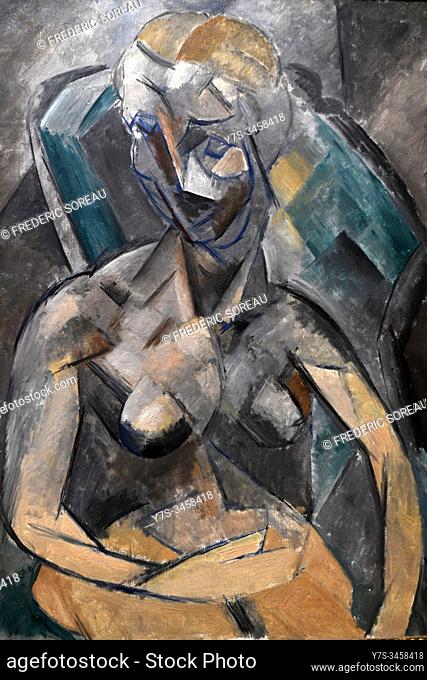 A young woman, 1909, by Pablo Picasso, State Hermitage museum, St Petersburg Russia, Europe