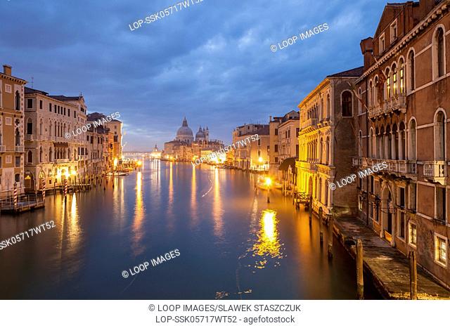 Dawn on Grand Canal in Venice