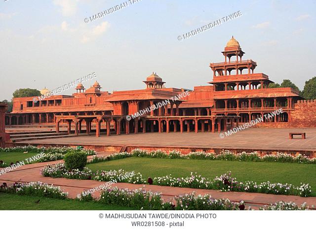 Panch Mahal in Fatehpur Sikri built during second half of 16th century , Agra , Uttar Pradesh , India UNESCO World Heritage Site