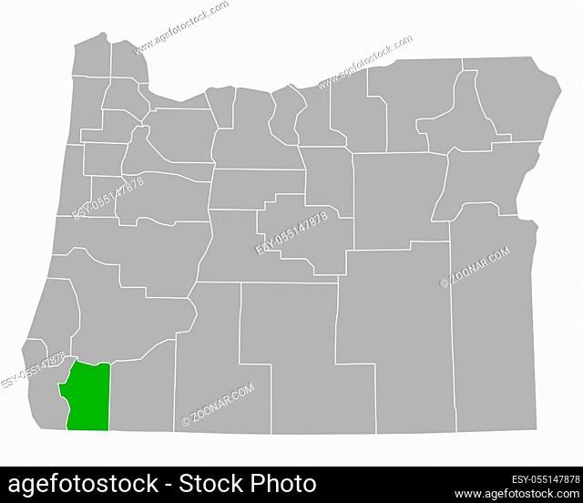 Karte von Josephine in Oregon - Map of Josephine in Oregon