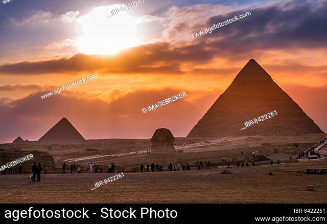 Great Sphinx, Pyramids, Giza, Cairo, Egypt, Africa