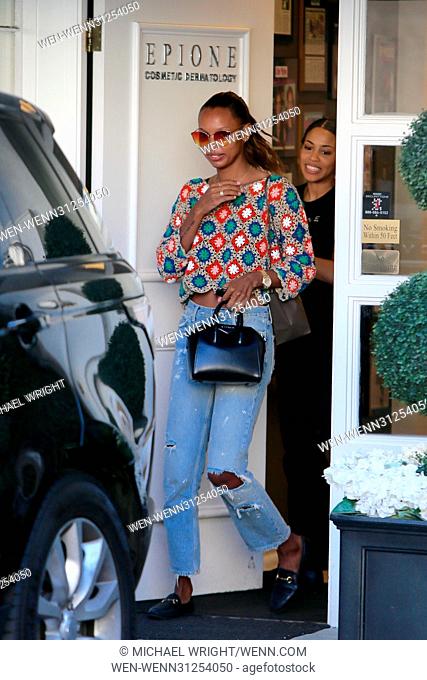 Jasmin Tookes seen leaving Epione after a three hour appointment. Featuring: Jasmin Tookes, Jasmine Tookes Where: Los Angeles, California