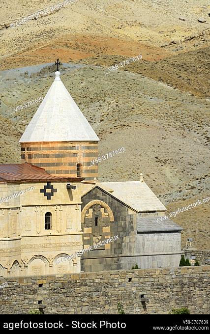 Iran, West Azerbaijan province, Unesco World Heritage Site, Saint Thaddeus monastery (also known as Qara Kilise, the ""Black Church"")