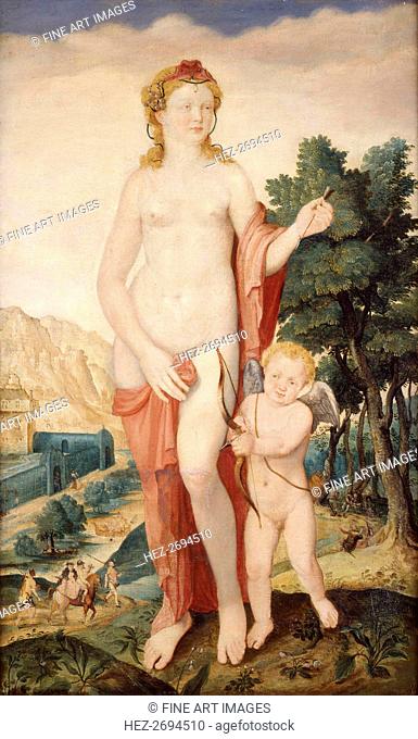 Venus and Amor, Second half of the16th cen. Creator: De Heere, Lucas (1534-1584)