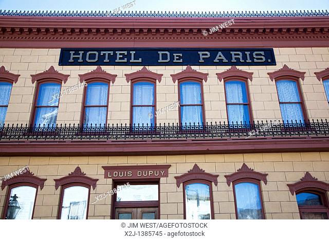 Georgetown, Colorado - The Hotel de Paris museum along the main street in an historic silver mining town  The building was operated as a hotel by Louis Dupuy...