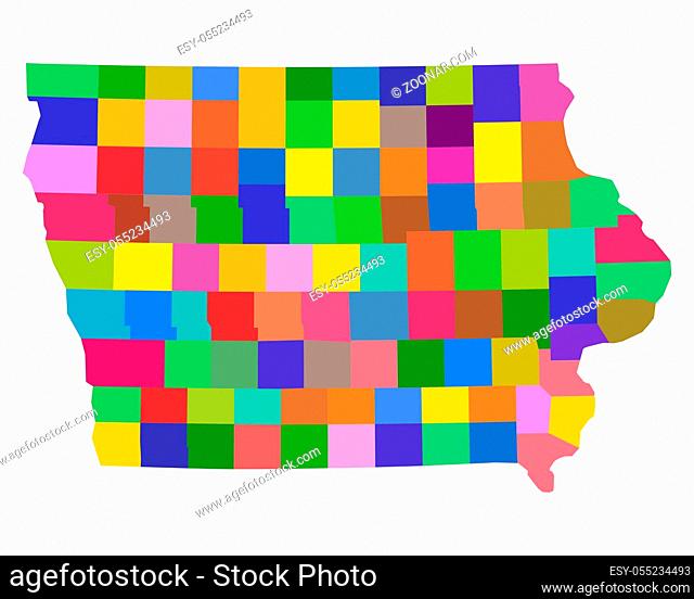 Karte von Iowa - Map of Iowa