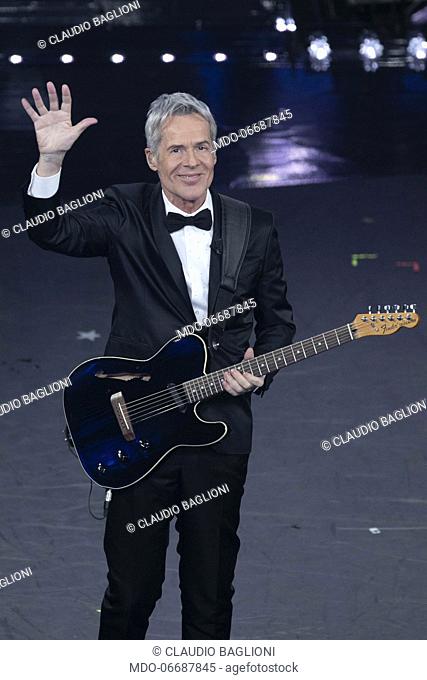 Italian host and singer Claudio Baglioni during the third evening of the 69th Sanremo Music Festival. Sanremo (Italy), February 7th, 2019