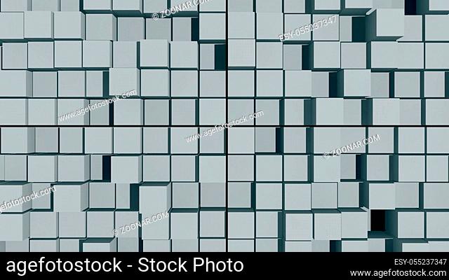 abstract background with surface cubes. 3d rendering