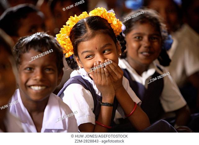 School Children, Saiapet Model Government School. Chennai (Madras), Tamil Nadu, South India, Asia