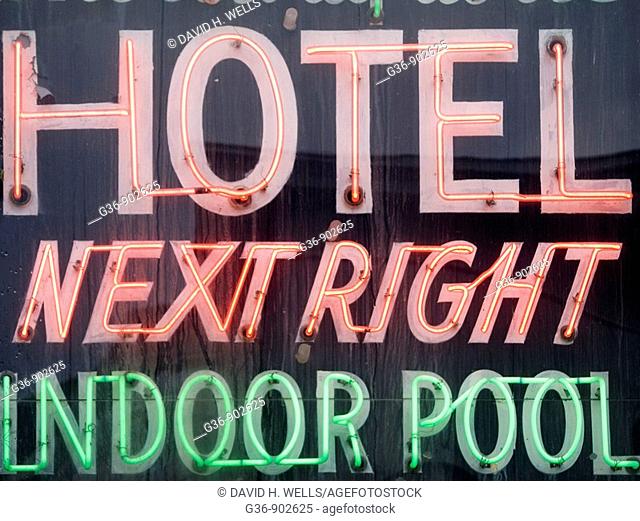 Sign for motel in Hyannis, Massachussetts, USA