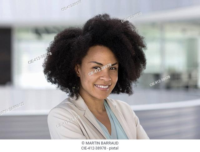 Portrait smiling, confident businesswoman