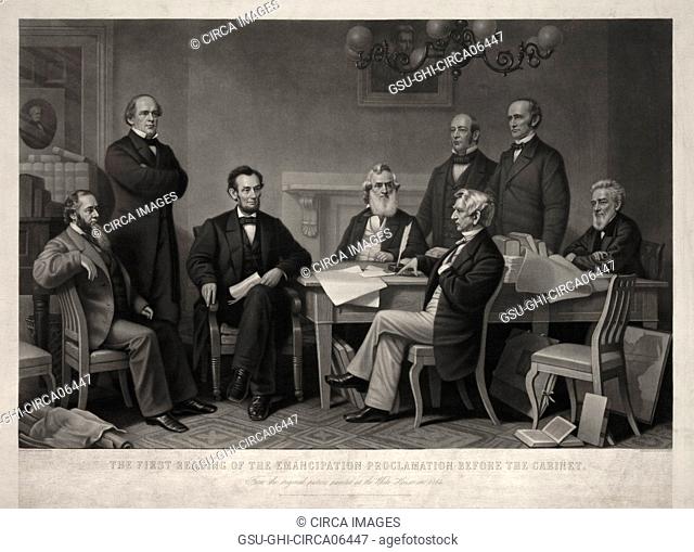 The First Reading of the Emancipation Proclamation before the Cabinet