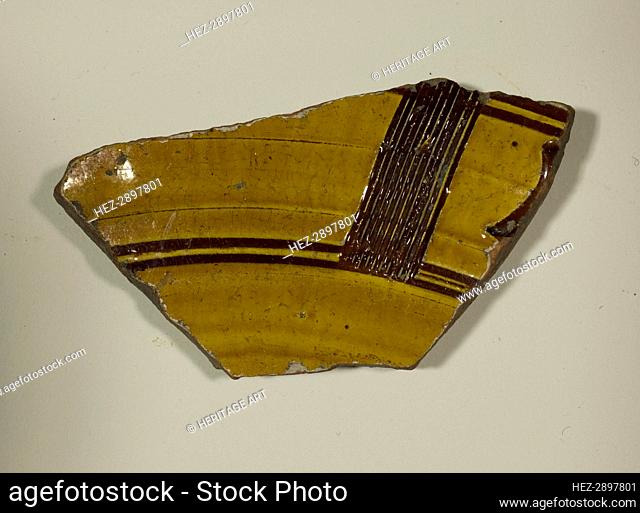 Fragment of a Bowl, 13th-14th century. Creator: Unknown