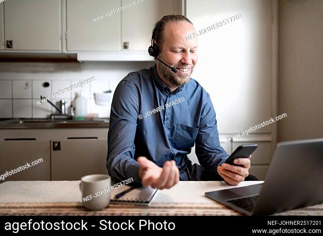 Man working from home