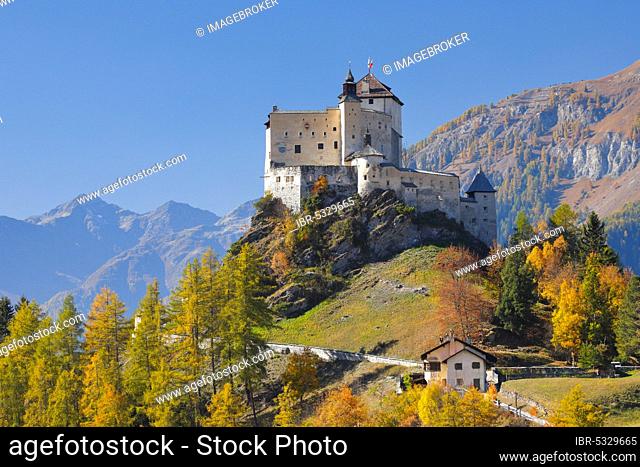 Tarasp Castle, Graubuenden, Switzerland, Europe