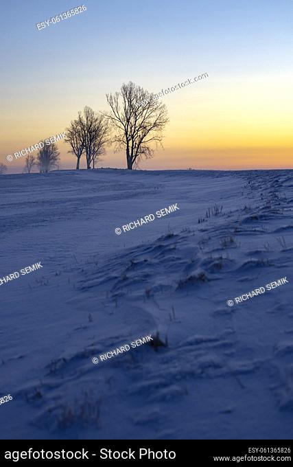 Sunrise near Hight Tatras in winter time, Slovakia
