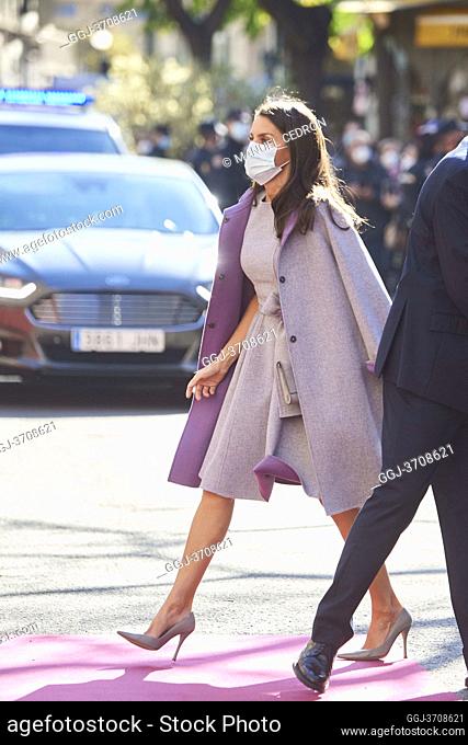 Queen Letizia of Spain attends Delivery of the 32nd edition of the 'Rei Jaume I Awards' at Lonja de los Mercaderes on November 30, 2020 in Valencia, Spain