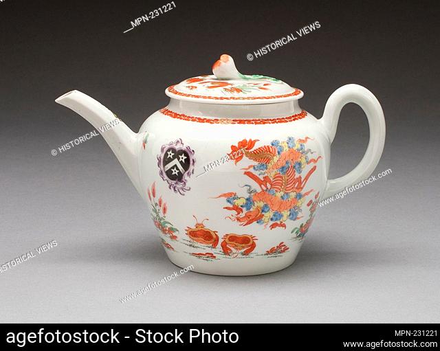 Teapot - About 1760 - Worcester Porcelain Factory Worcester, England, founded 1751 - Artist: Worcester Royal Porcelain Company, Origin: Worcester