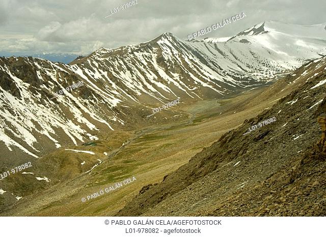 Khardug La, cerca de Leh  Cadena montañosa de Ladak India