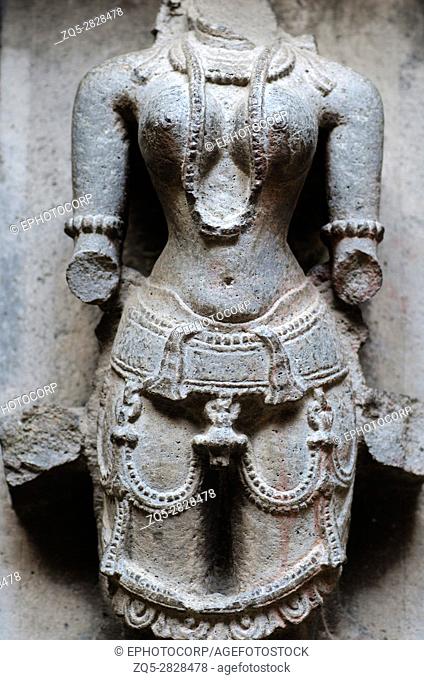 Carved idol, Bhuleshwar Temple, Yavat, Maharashtra, India