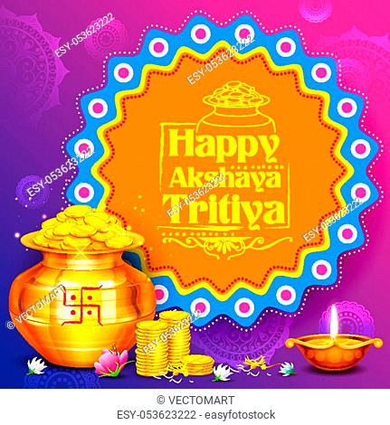 illustration of background for Happy Akshay Tritiya celebration