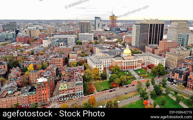 Massachusetts state capital situated on the Boston Common in downtown city senter