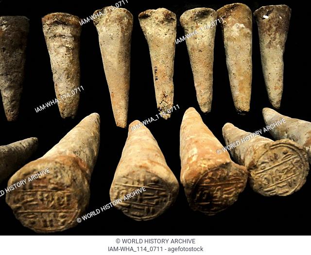 Funerary cones were small cones made from clay that were used in Ancient Egypt, almost exclusively in the Theban necropolis