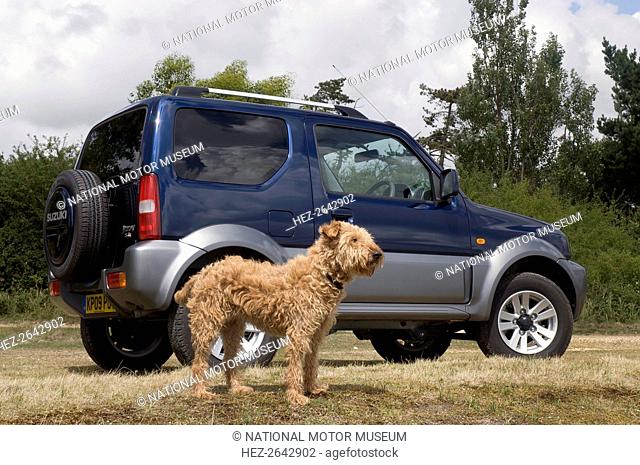 2009 Suzuki Jimny SZ4 with pet dog Artist: Unknown