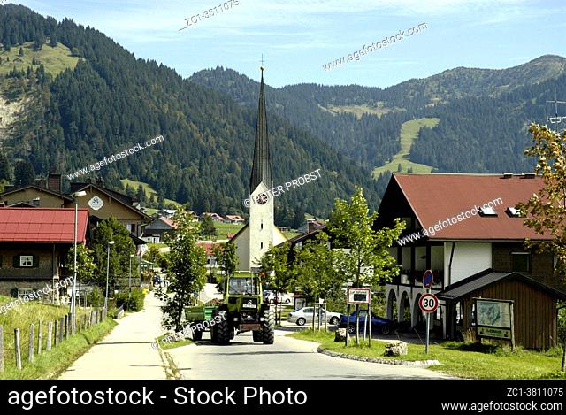 Balderschwang in Oberallgaeu at 1044 meters above sea level, is the highest and smallest municipality in Bavaria - Germany