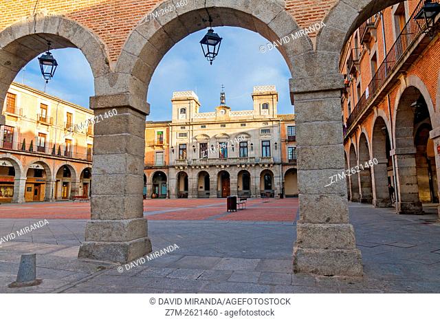 Mercado Chico Square and City Hall, Avila, Castile and Leon, Spain. UNESCO World Heritage Site