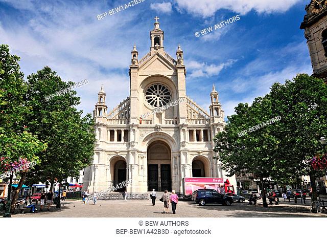 Church Saint Catherine in Brussels. The church was constructed by Joseph Poelaert with medieval elements