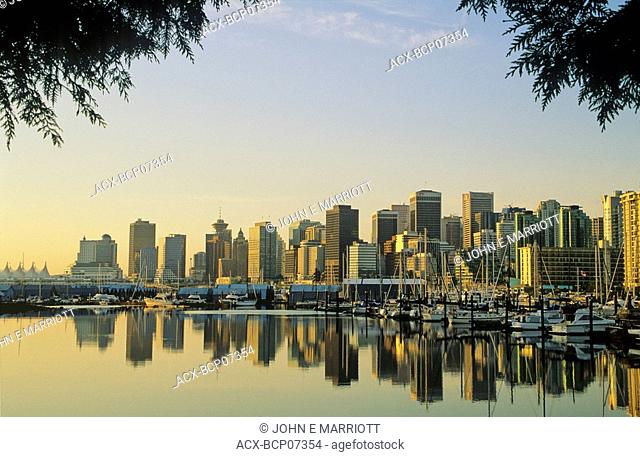 Downtown skyline from Stanley Park, Vancouver, British Columbia, Canada